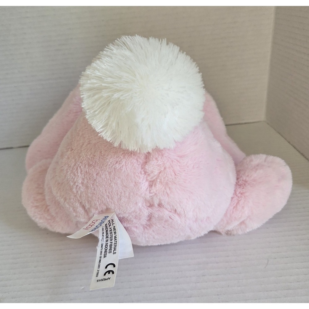Aurora Baby Bunny Pink Stuffed Animal Plush Rabbit Lovey‎ Satin Ears 2015 12" - Picture 4 of 10